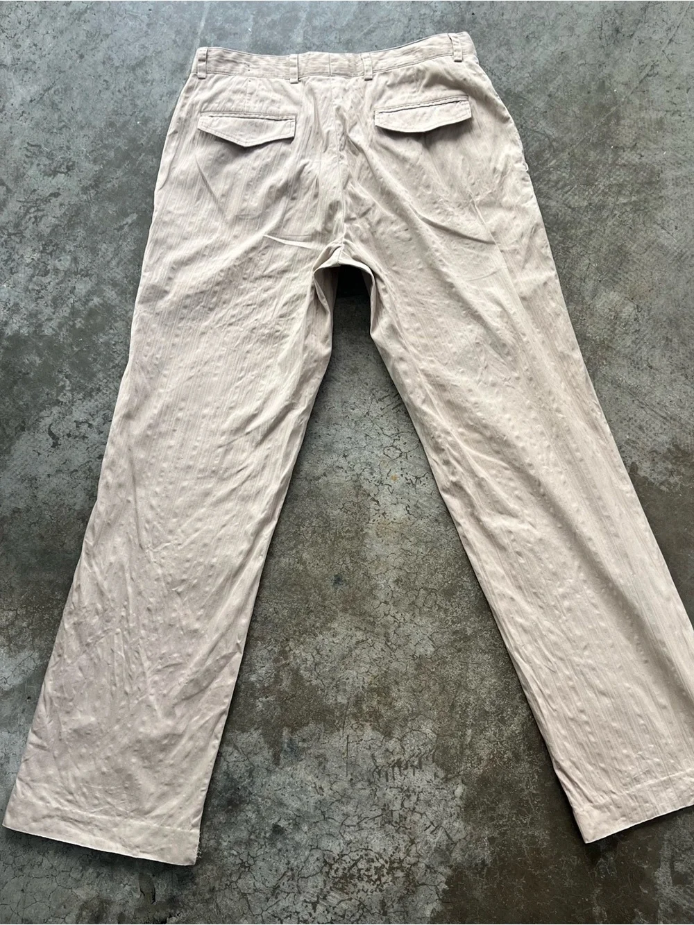 J Ferrar Modern Fit Beige Textured Cotton Dress Pants Size 34